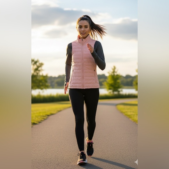 Nike Therma Fit Women's Pink Quilted Running Vest sz XS , 017 - Picture 1 of 3